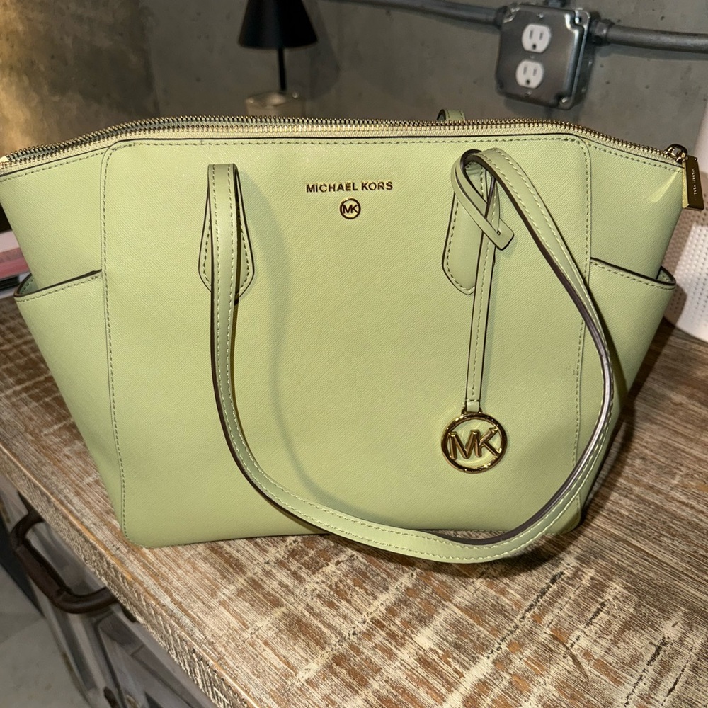 Michael Kors Light Green Tote Bag
